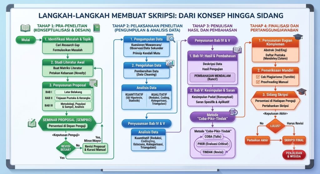 Panduan Lengkap Menyusun Skripsi flow pembuatan skripsi ard