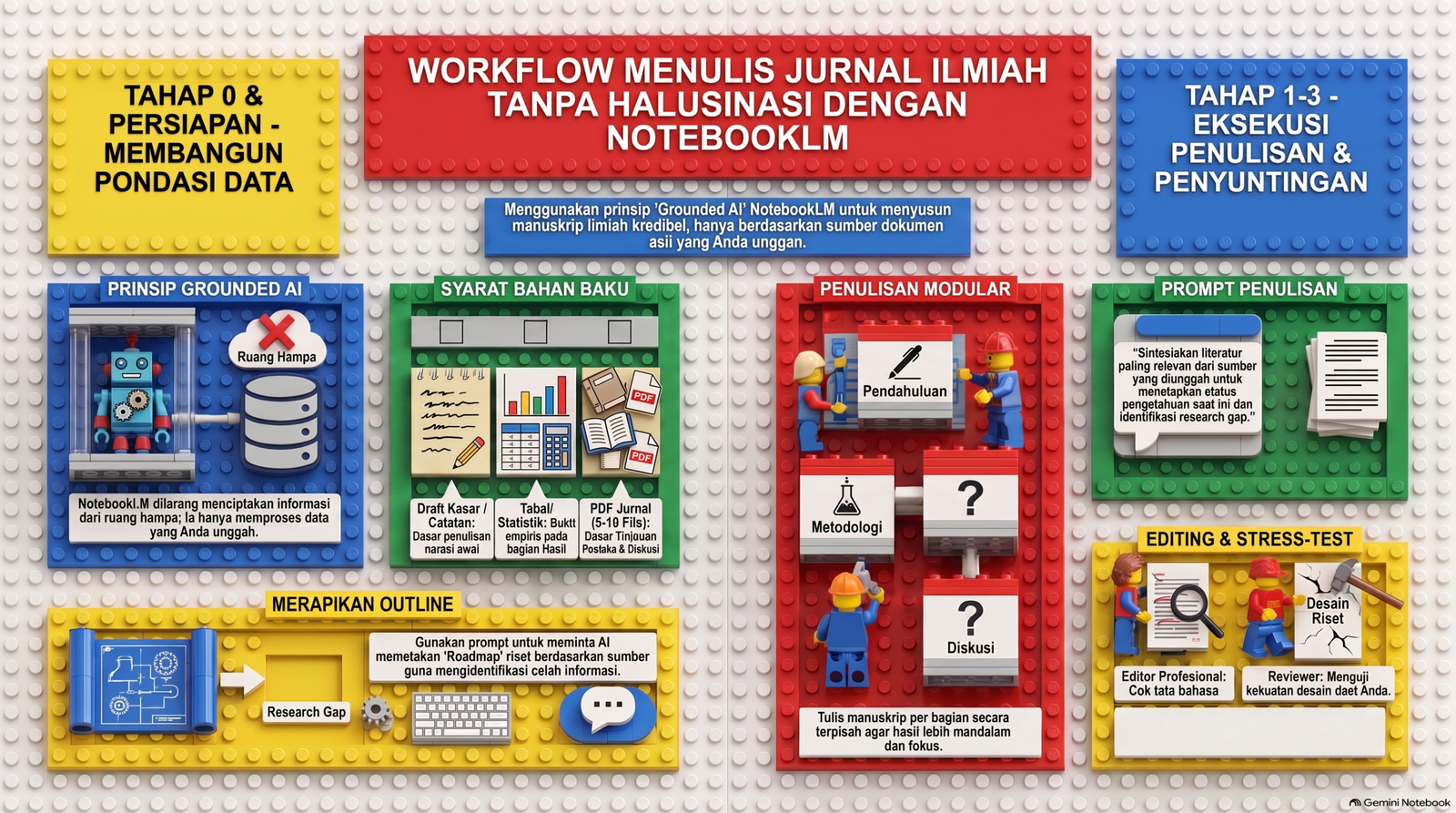 Workflow AI terintegrasi untuk penulisan jurnal ilmiah dengan NotebookLM, ChatGPT, dan human-in-the-loop