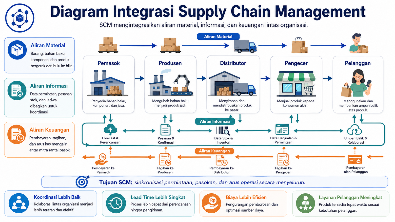 Diagram integrasi Supply Chain Management