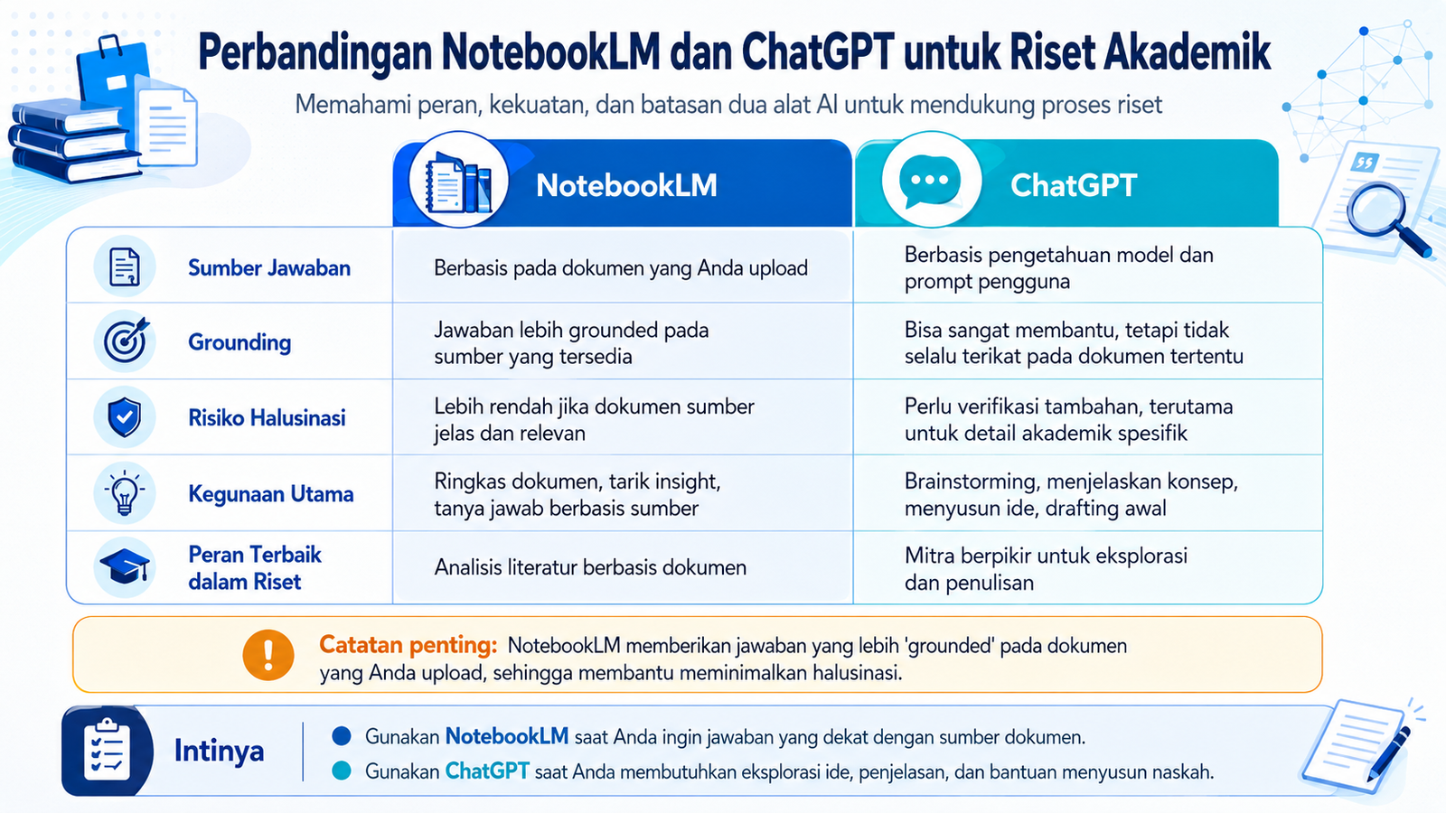 Perbandingan NotebookLM dan ChatGPT untuk Riset Akademik