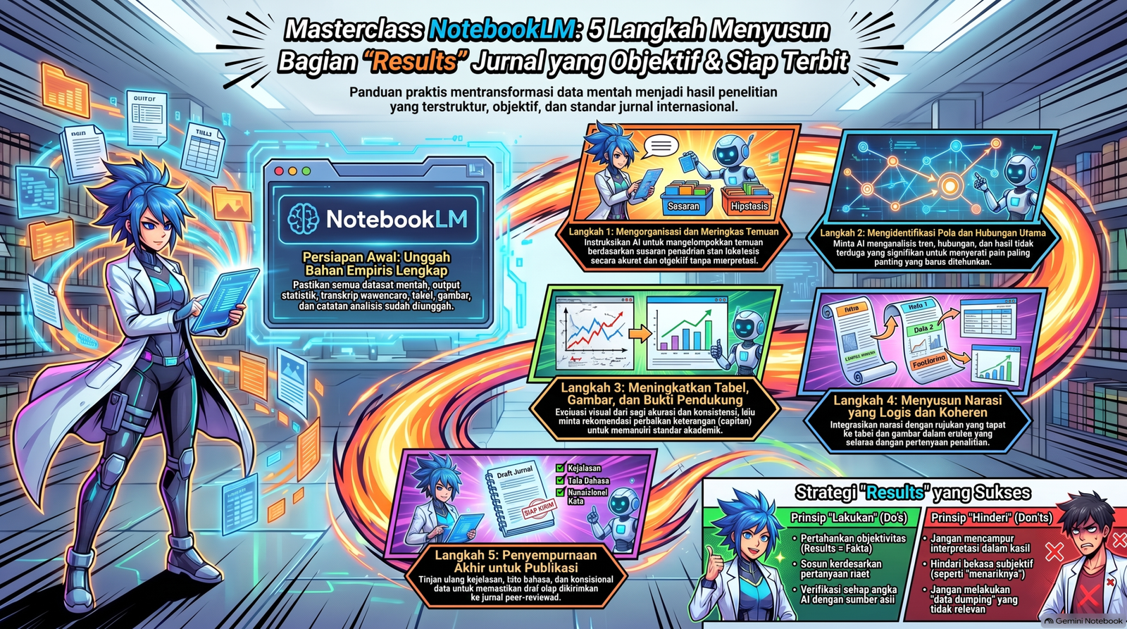 Workflow results section jurnal ilmiah yang objektif dengan NotebookLM: panduan 5 langkah anti-halusinasi untuk peneliti dan mahasiswa Indonesia