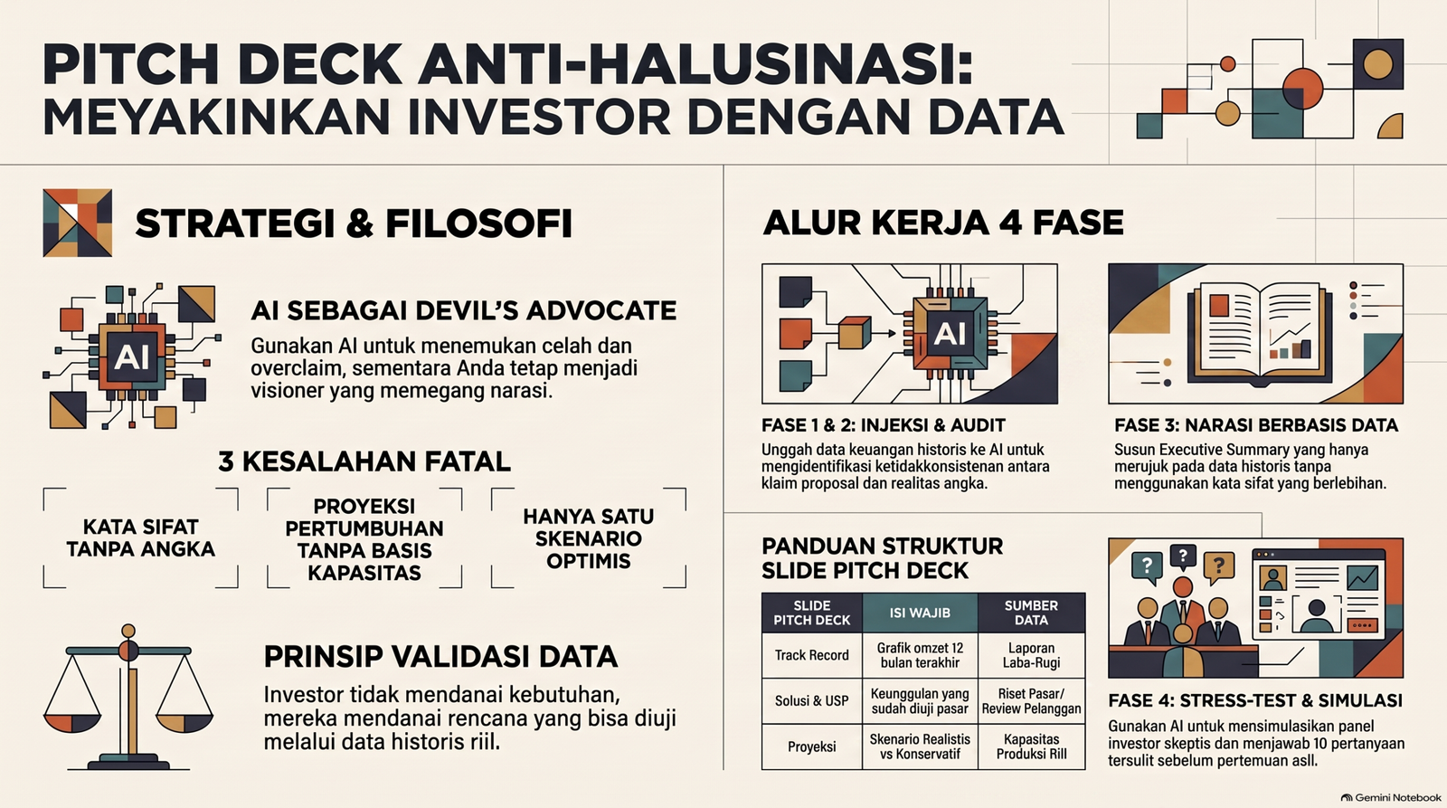 Pitch Deck Anti-Halusinasi dengan AI: Meyakinkan Investor dengan Narasi Berbasis Data untuk UMKM Indonesia