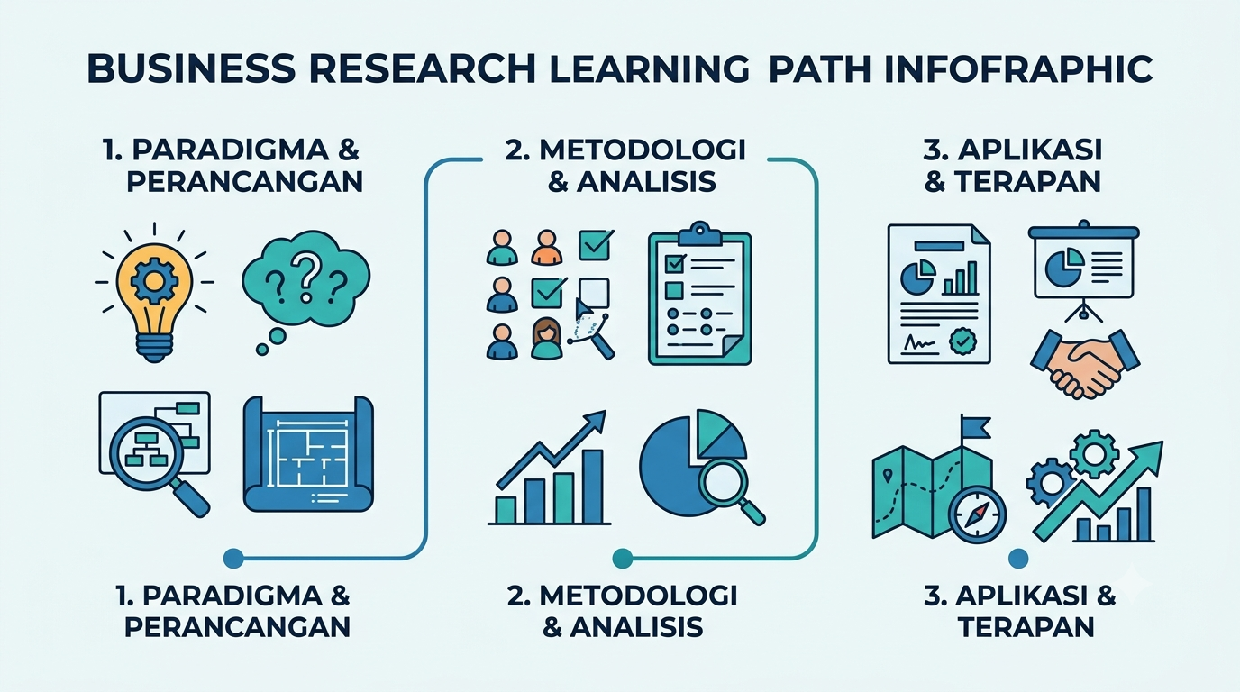 Hero Banner Learning Path Riset Bisnis - Metodologi Penelitian dari Paradigma hingga Skripsi