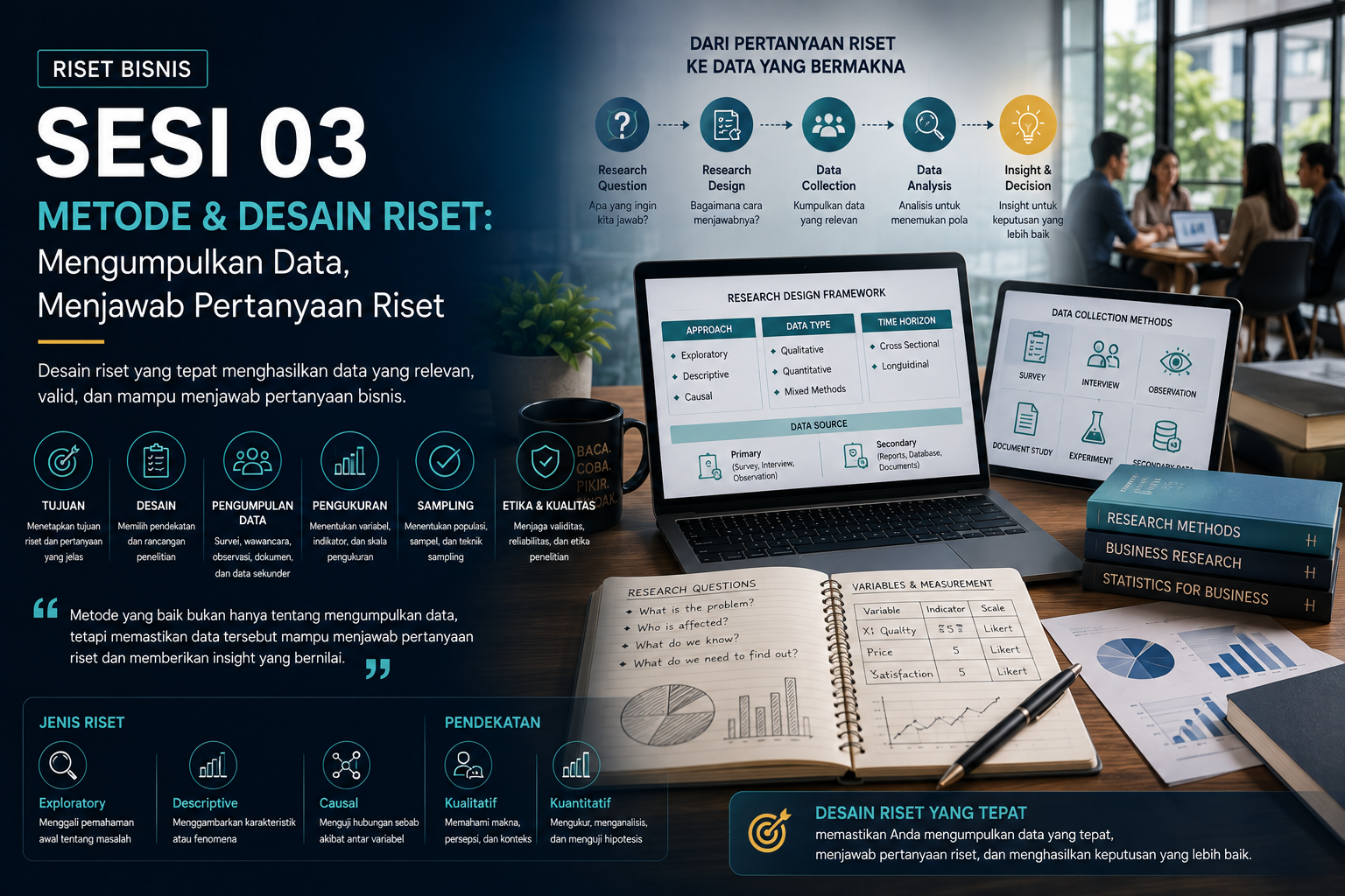 Hero Riset Bisnis Sesi 03 - Learning from Past Researches: Tinjauan Pustaka dan Sintesis Literatur