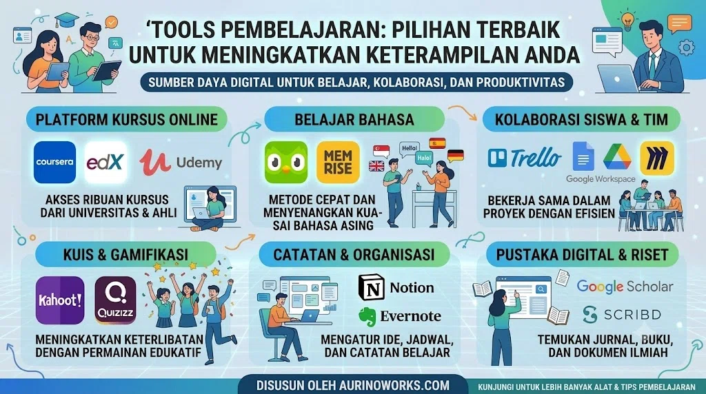 Katalog Tools Pembelajaran Interaktif — AurinoWorks