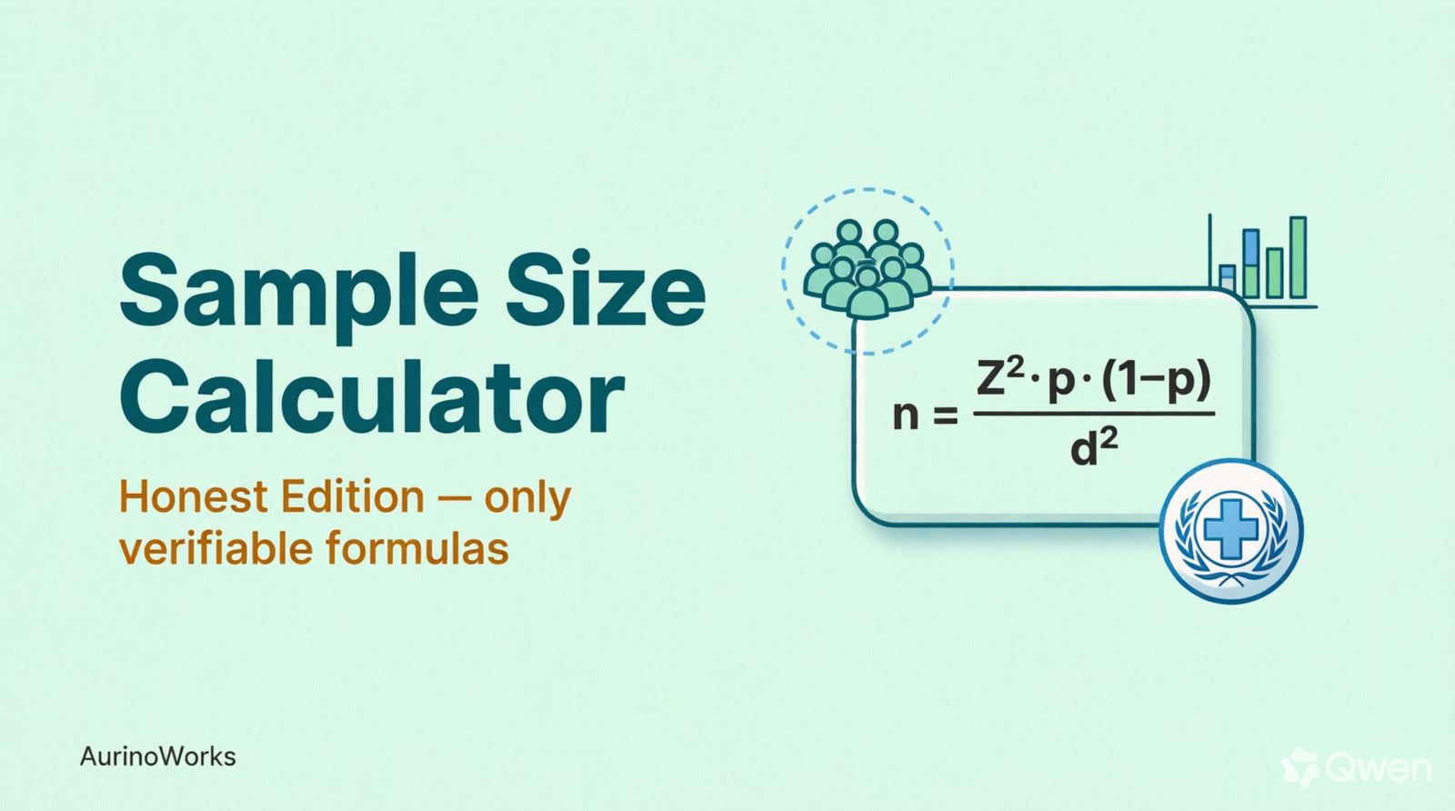 Sample Size Calculator — Honest Edition | AurinoWorks